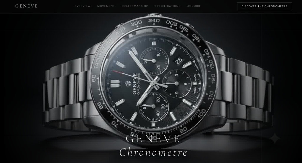 Genève Chronomètre Web Design Showcase